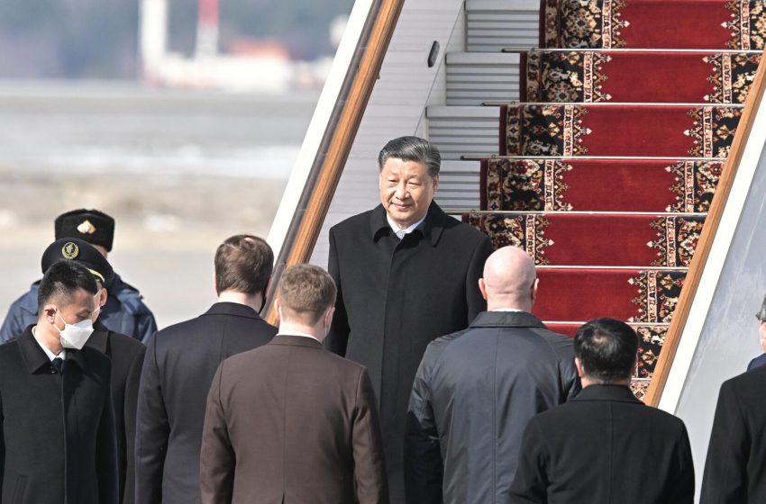  El presidente chino, Xi Jinping, llega a Rusia en visita de Estado