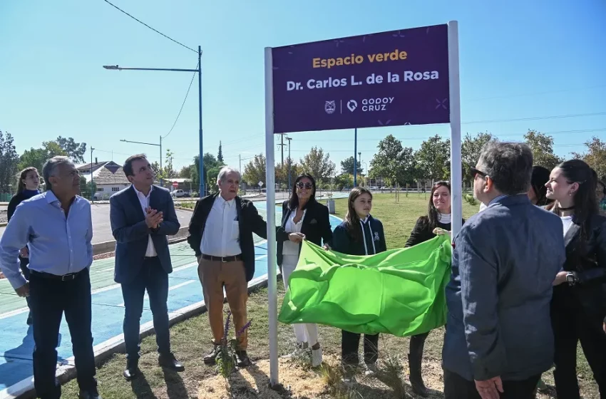  Godoy Cruz inauguró un espacio verde que lleva el nombre de un vicegobernador peronista